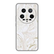 Мраморный чехол на Xiaomi 14 Ultra (VPrint) (Белый мрамор)