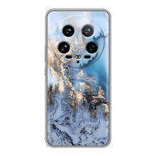 Мраморный чехол на Xiaomi 14 Ultra (VPrint) (Нежный мрамор)