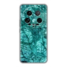 Мраморный чехол на Xiaomi 14 Ultra (VPrint) (Зеленый мрамор)