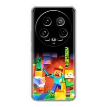 Чехлы для Xiaomi 14 Ultra (Персонажи Майн Крафт) (Герой Майнкрафт)