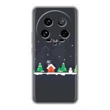 Силіконовий бампер на різдво для Xiaomi 14 Ultra (Місто зимове)