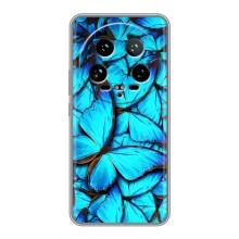 Силиконовый бампер с картинкой животных для Xiaomi 14 Ultra (Крылья бабочек)