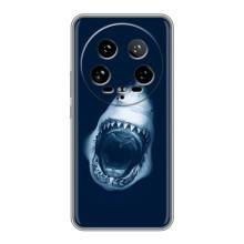 Силиконовый бампер с картинкой животных для Xiaomi 14 Ultra (Пасть Акулы)