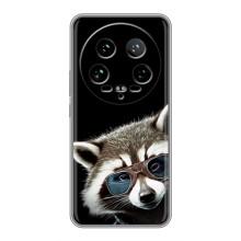 Силиконовый Чехол с Енотами на Xiaomi 14 Ultra – Стильный Енот