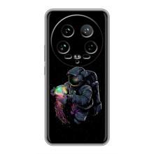 Силиконовый Чехол с принтом "Космонавты" на Xiaomi 14 Ultra – В руках земля