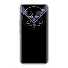 Силиконовый Чехол на Xiaomi 14 Ultra – Воротник вышиванки
