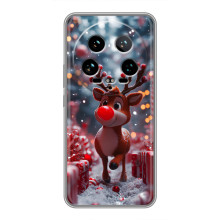 Яркий чехол для Xiaomi 14 Ultra с Зимними Оленятами – Олень среди подарков