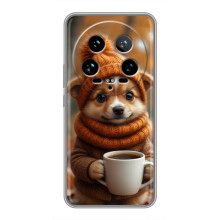 Печатный чехол «Зверята с кофе» для Xiaomi 14 Ultra – Песик с кофе