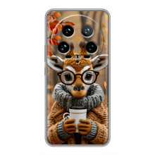 Печатный чехол «Зверята с кофе» для Xiaomi 14 Ultra – Жираф с кофе