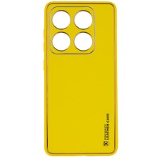 Шкіряний чохол Xshield для Xiaomi 14 – Жовтий