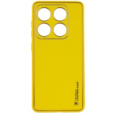 Шкіряний чохол Xshield для Xiaomi 14 – Жовтий