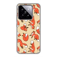 Чехлы с картинкой Лисички для Xiaomi 14 (VPrint) (Лисички)