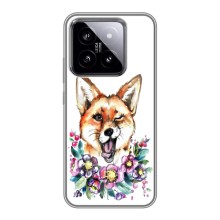 Чехлы с картинкой Лисички для Xiaomi 14 (VPrint) (Веселая лисичка)