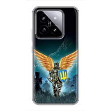 Чехлы с картинкой ЗСУ для Xiaomi 14 (AlphaPrint) (Солдат ЗСУ)