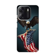 Чехол Флаг USA для Xiaomi 14 – Орел и флаг