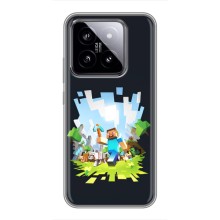 Чехол Майнкрафт на Xiaomi 14 (AlphaPrint) Minecraft (персонажи Minecraft)
