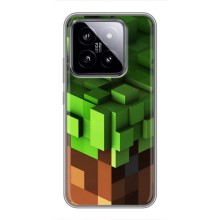 Чехол Майнкрафт на Xiaomi 14 (AlphaPrint) Minecraft (текстура Майнкрафт)