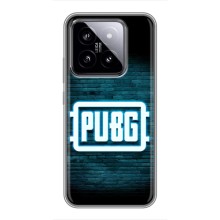 Чехол PUBG для Сяоми 14 (AlphaPrint) (Лого PUBG)