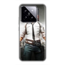 Чехол PUBG для Сяоми 14 (AlphaPrint) (Пабг мен)