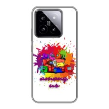 Чехол Амонг Ас для Xiaomi 14 (AlphaPrint) (Яркий АмонгАс)