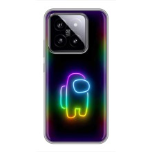 Чехол Амонг Ас для Xiaomi 14 (AlphaPrint) (Яркий скин)