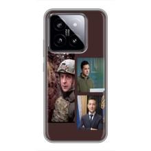 Чохол для Xiaomi 14 (AlphaPrint - с принтом Зеленського) – Президент