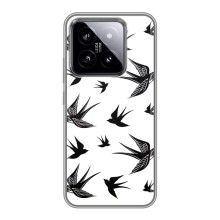 Чохол з пташками на Xiaomi 14 (VPrint) (Ластівки)
