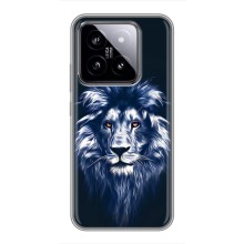 Чехол со Львом для Xiaomi 14 (VPrint) (Синий Лев)