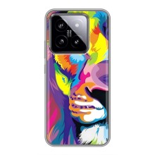 Чехол со Львом для Xiaomi 14 (VPrint) (Яркий Лев)