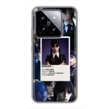 Чехлы Венсдей на Xiaomi 14 Уэнсдей (AlphaPrint) (коллаж Уэнздей)