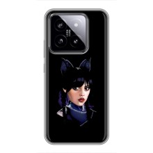 Чехлы Венсдей на Xiaomi 14 Уэнсдей (AlphaPrint) (серьезная Уэнздей)
