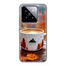 Чехол с уникальным дизайном «Осень с кофе» для Xiaomi 14 – Кофе на природе