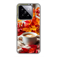 Чехол с уникальным дизайном «Осень с кофе» для Xiaomi 14