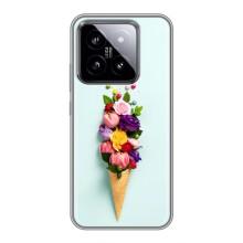 Чохли з тематикою "КВІТИ" на Xiaomi 14 (Квітка-морозиво)