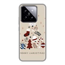 Рождественские Чехлы для Xiaomi 14 (VPrint) (Merry Christmas)