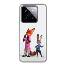 Силиконовый чехол с принтом Зоотрополіс для Xiaomi 14 – Джуди и Ник