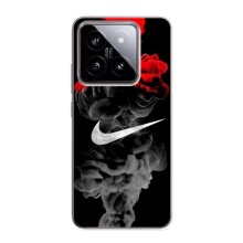Силиконовый Чехол на Xiaomi 14 с картинкой Nike (Nike дым)