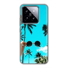 Силиконовый чехол с КАРТИНКАМИ лето для Xiaomi 14 (AlphaPrint) (Взгляд лето)