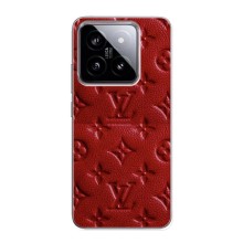 Текстурный Чехол Louis Vuitton для Сяоми 14 (Красный ЛВ)