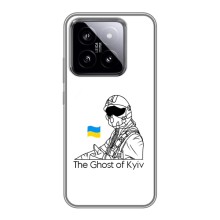 Защитные чехлы (Призрак Киева) для Xiaomi 14 (AlphaPrint) (Летчик Киева)
