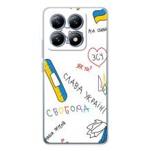 Чохли (Доброго вечора, ми за України) для Сяомі 14Т Про (AlphaPrint) (Стикер)