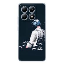 Силиконовый чехол с картинкой "Герой Pubg" на Xiaomi 14T Pro – В экиперовке