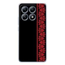 Силиконовый Чехол на Xiaomi 14T Pro с картинкой Вышиванки – Вышиванка на черном