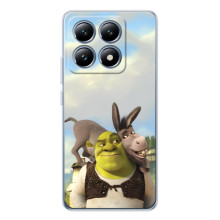 Чехол с мультфильмом Шрек на Xiaomi 14T Pro – Шрек и осел