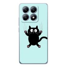 Силиконовый чехол с котиком для Xiaomi 14T Pro – Падающий кот