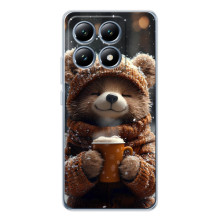 Друкований чохол 'Звірята з кавою' для Xiaomi 14T Pro – Мішка з кавою