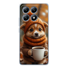 Друкований чохол 'Звірята з кавою' для Xiaomi 14T Pro – Песик з кавою