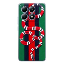 Чехлы ГУЧЧИ для Сяомі 14Т (AlphaPrint) (Gucci змия)
