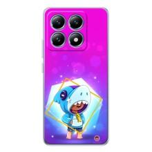 Чехол Бравл Старс для Xiaomi 14T – Леон в костюме Акулы