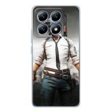 Силиконовый чехол с картинкой "Герой Pubg" на Xiaomi 14T – Пабг